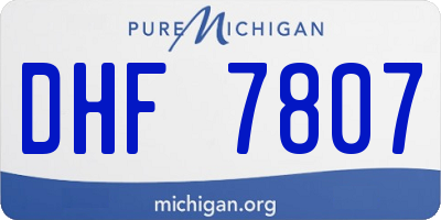 MI license plate DHF7807