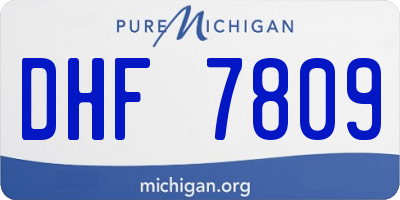 MI license plate DHF7809