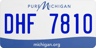 MI license plate DHF7810
