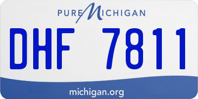 MI license plate DHF7811