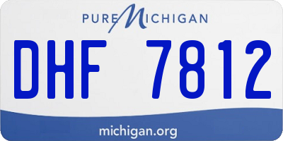 MI license plate DHF7812