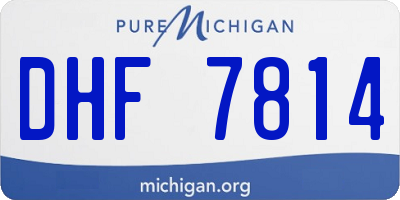 MI license plate DHF7814