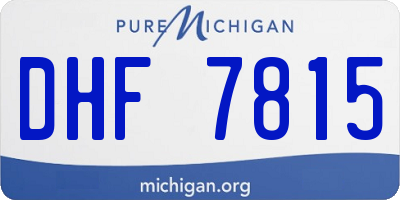 MI license plate DHF7815