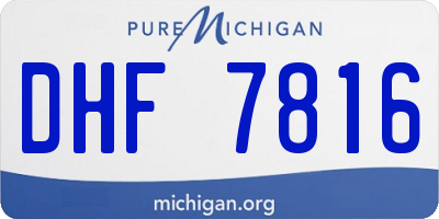 MI license plate DHF7816