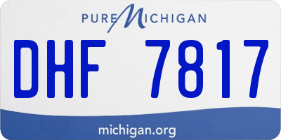 MI license plate DHF7817