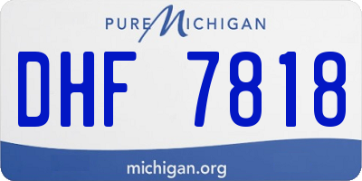 MI license plate DHF7818