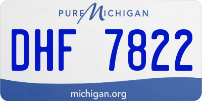 MI license plate DHF7822