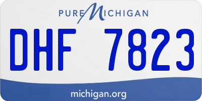 MI license plate DHF7823