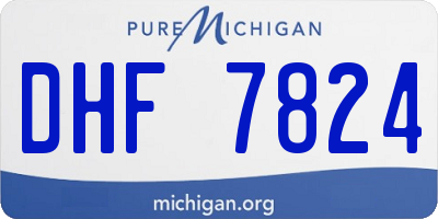 MI license plate DHF7824