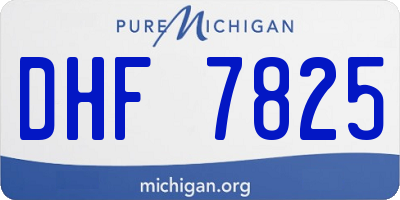 MI license plate DHF7825