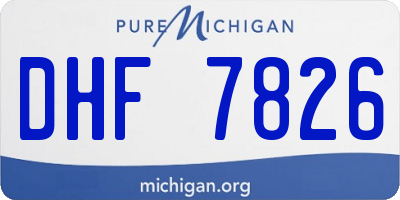 MI license plate DHF7826