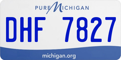 MI license plate DHF7827