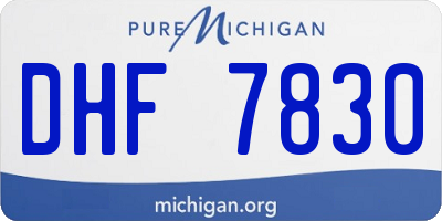 MI license plate DHF7830