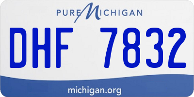 MI license plate DHF7832