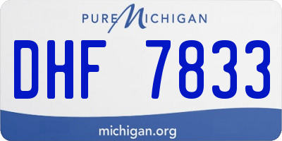 MI license plate DHF7833