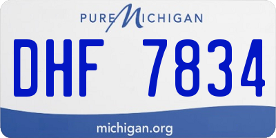 MI license plate DHF7834