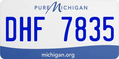 MI license plate DHF7835