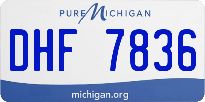 MI license plate DHF7836
