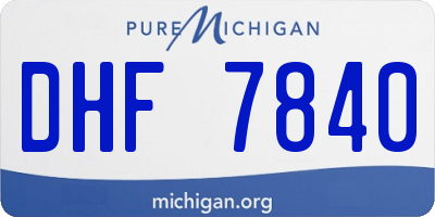 MI license plate DHF7840