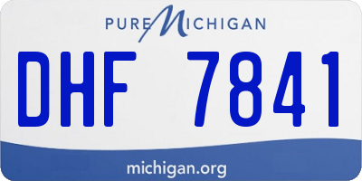 MI license plate DHF7841