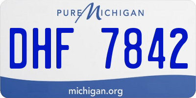 MI license plate DHF7842