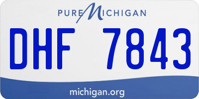 MI license plate DHF7843