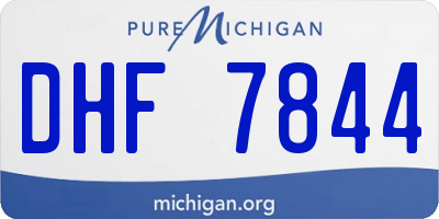 MI license plate DHF7844