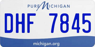 MI license plate DHF7845