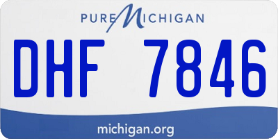 MI license plate DHF7846