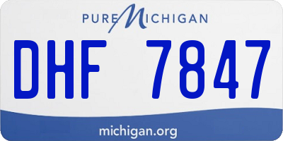 MI license plate DHF7847