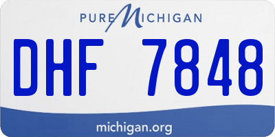 MI license plate DHF7848