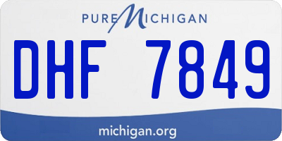 MI license plate DHF7849