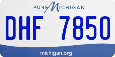 MI license plate DHF7850