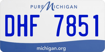 MI license plate DHF7851