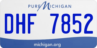 MI license plate DHF7852