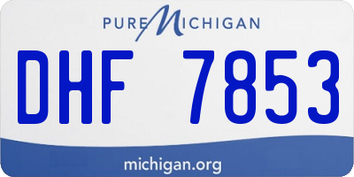 MI license plate DHF7853