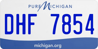 MI license plate DHF7854