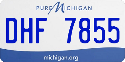 MI license plate DHF7855