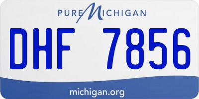 MI license plate DHF7856