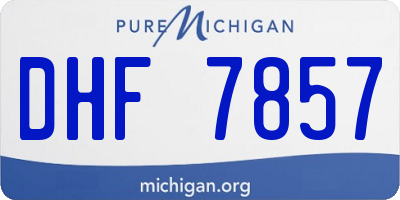 MI license plate DHF7857