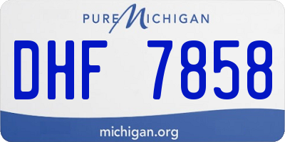 MI license plate DHF7858