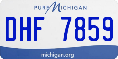 MI license plate DHF7859