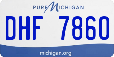 MI license plate DHF7860