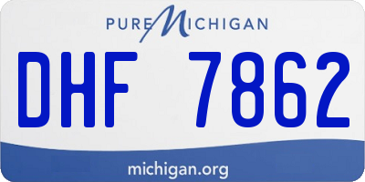 MI license plate DHF7862