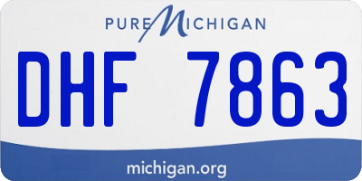 MI license plate DHF7863