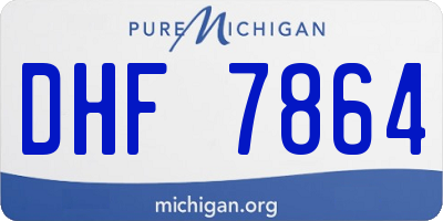 MI license plate DHF7864