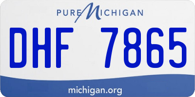 MI license plate DHF7865