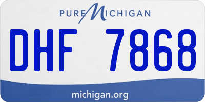 MI license plate DHF7868