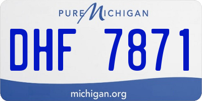 MI license plate DHF7871