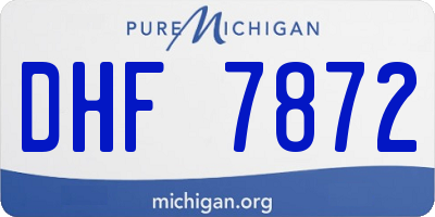 MI license plate DHF7872